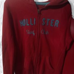 Hollister Surf Club Full-Zip Hoodie Red
