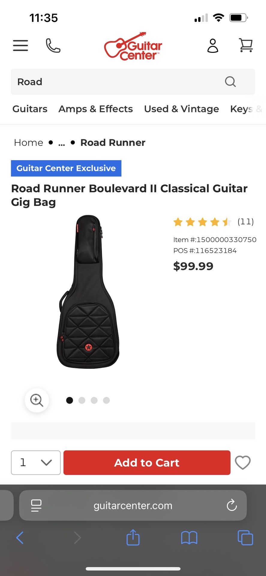 Road Runner Boulevard II Classical Guitar Gig Bag