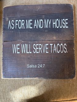 Solid Wood Sign
