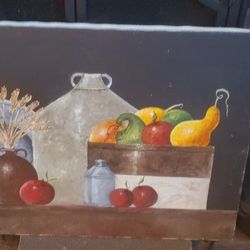 Still Life Harvest Oil Painting