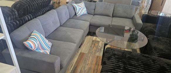 Small sectional sofa.