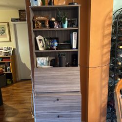 Desk with Drawers & Shelves 