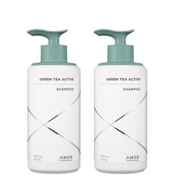 Amos Professional Active Green Tea Shampoo, 2-pack