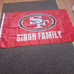 49ers Singh Family Flags 