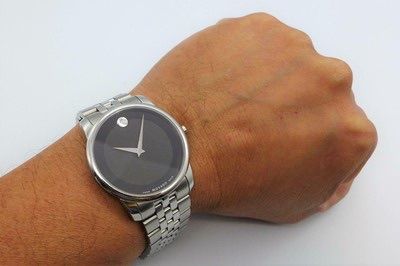 Movado Museum 0606367 39mm Silver Stainless Steel Men's Wristwatch