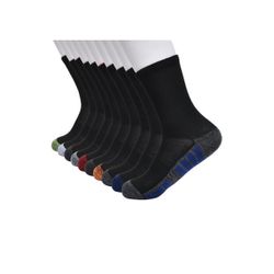 Boys Cushioned Crew Socks Size Large, 9-Pair NEW!!