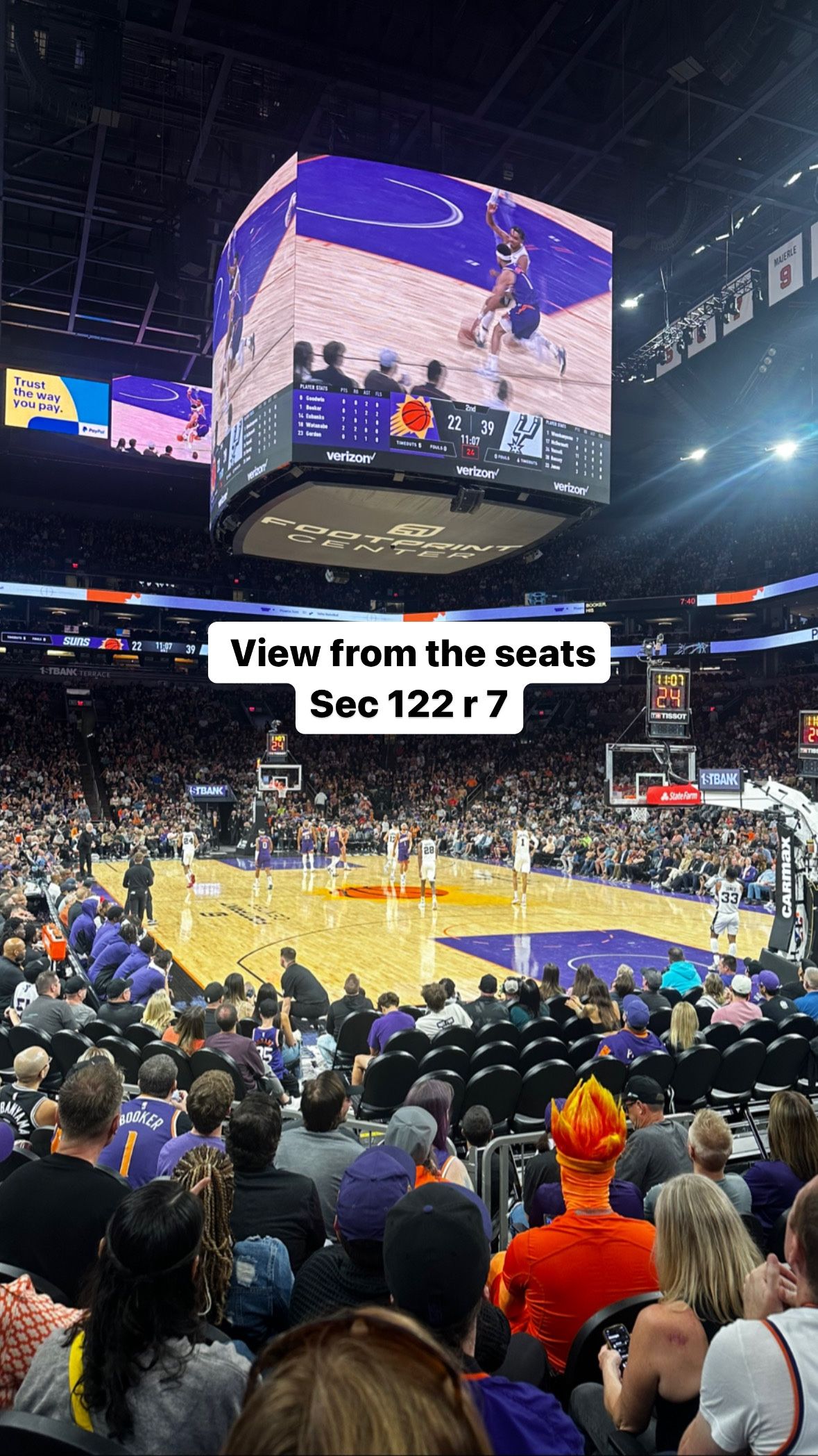 PHX SUNS HOME GAMES - 2 tix - Sec 122, r 7