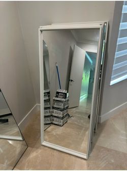 IKEA NISSEDAL White Mirrors – Like New – $50 Each