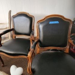Real Italian Leather Armchairs