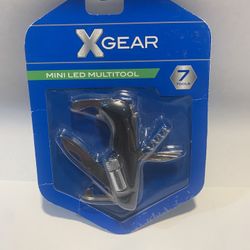 XGear Mini Deluxe 8 Function Stainless Steel Pocket Knife Tool With Led Light
