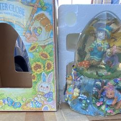 New Spring Water Globe With Musical Playing Easter Parade