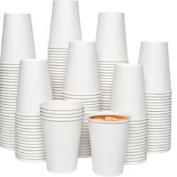 300 Pack 12 oz Disposable Paper Coffee Cups