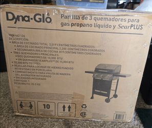Dyna glo 3 burner propane gas grill