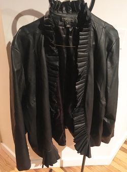 Bagatelle Black Leather Jacket 3XL