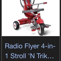 Radio Flyer 4-in-1 Stroll 'N Trike - Red