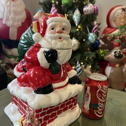 Vintage Santa cookies jar