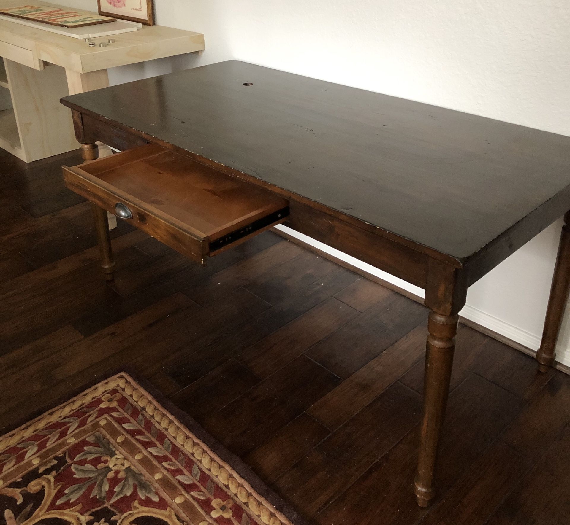 Solid wood GREAT condition Pottery Barn brand home office desk
