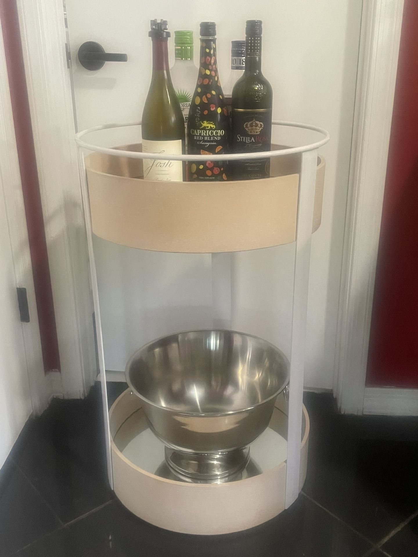 Bar Cart Display Shelf Rolling mirrored small Target Cute!