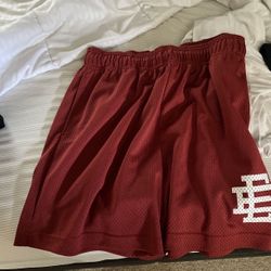 Maroon Ee shorts 