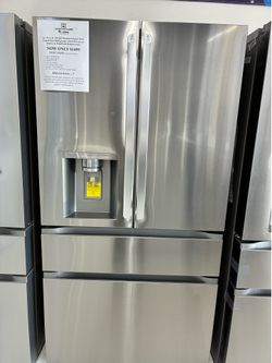 SPEND LESS SAVE MORE! OPEN BOX 4 door refrigerator with dual ice maker