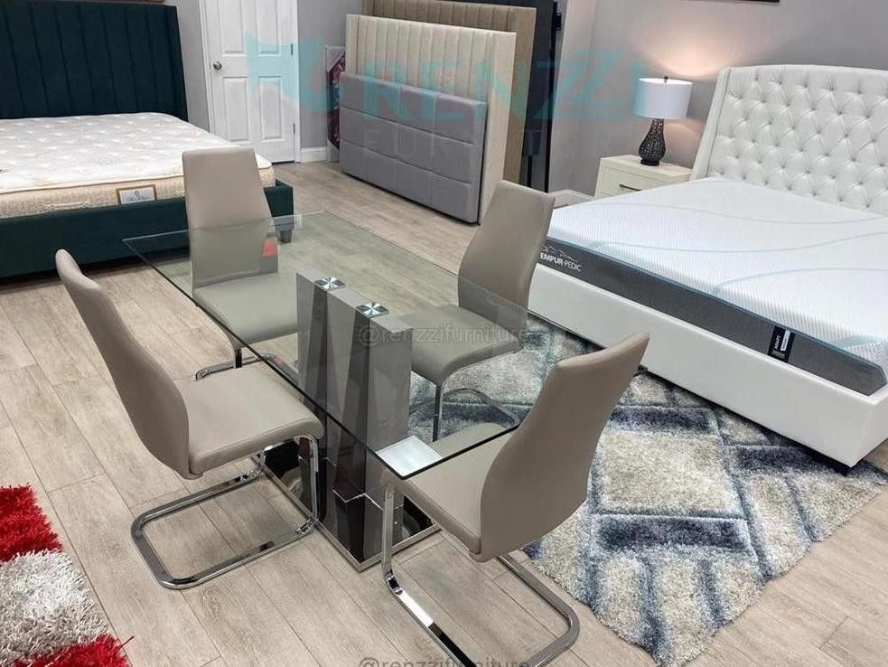 Dining set, tempered glass /*/ Financing Available