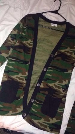 Camo Boyfriend Cardigan