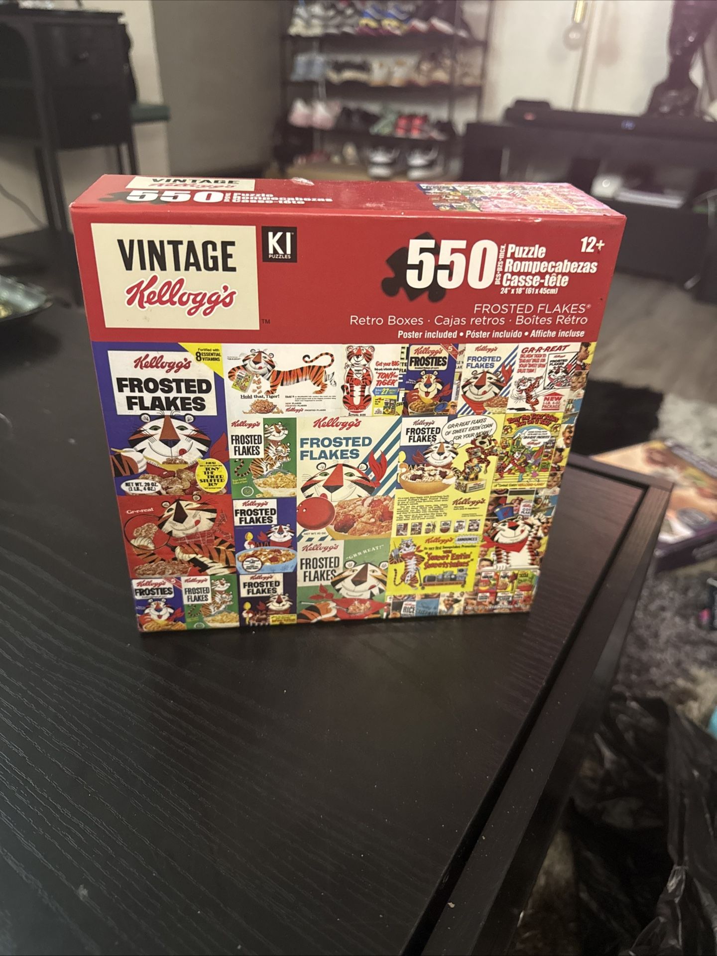 Vintage Kellogg's Retro Cereal Boxes Frosted Flakes 1000 Piece Jigsaw Puzzle