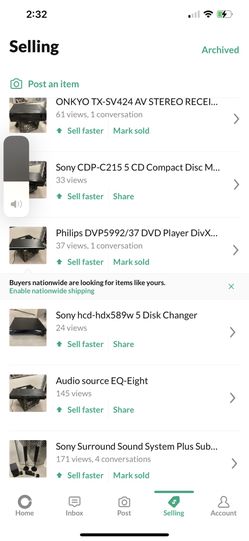 Selling all Audio Equipment On page