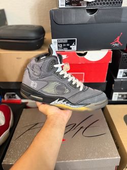 Jordan Off White Muslin 5s size 11 USED But Clean