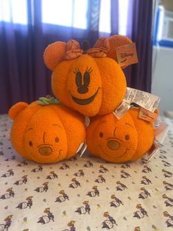 Disney Exclusive Winnie the Pooh and Minnie Mouse throw plus pillows🎃🍯🐭