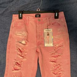 Pink HIGH RISE jeans 