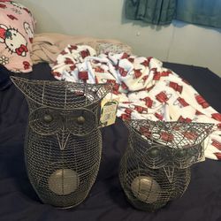 Pottery Barn Metal Owl Luminary