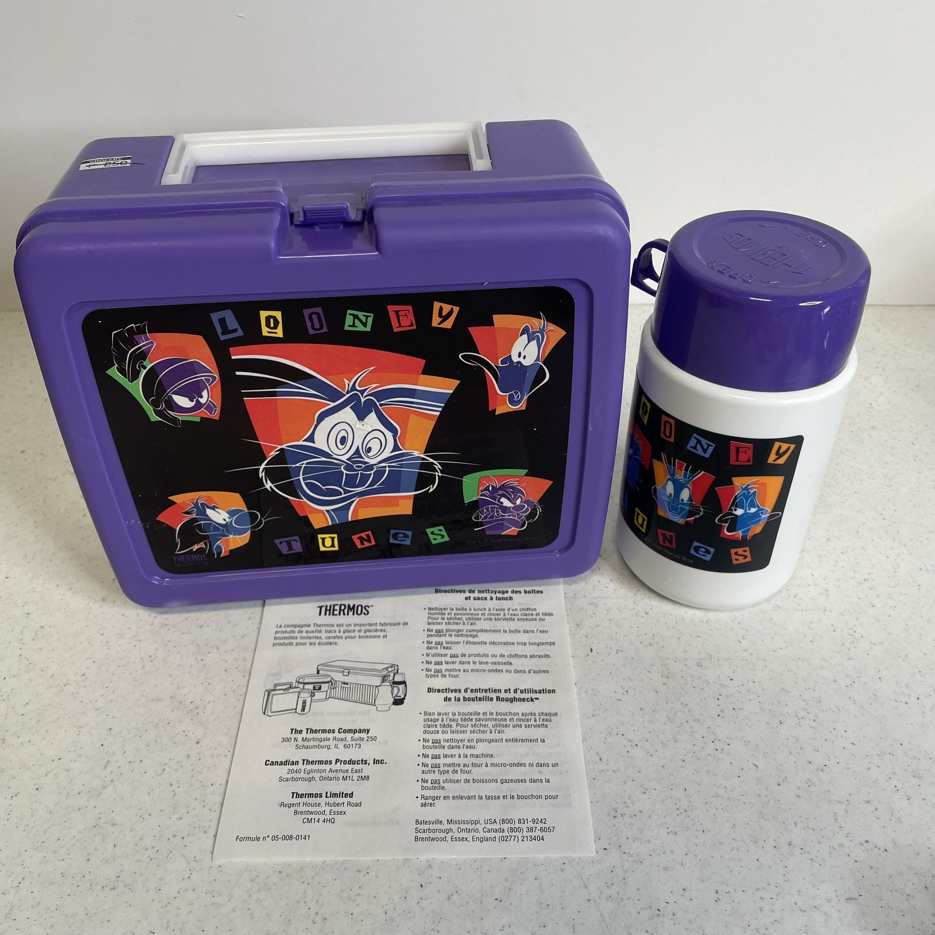 Vintage Looney Tunes Thermos Set