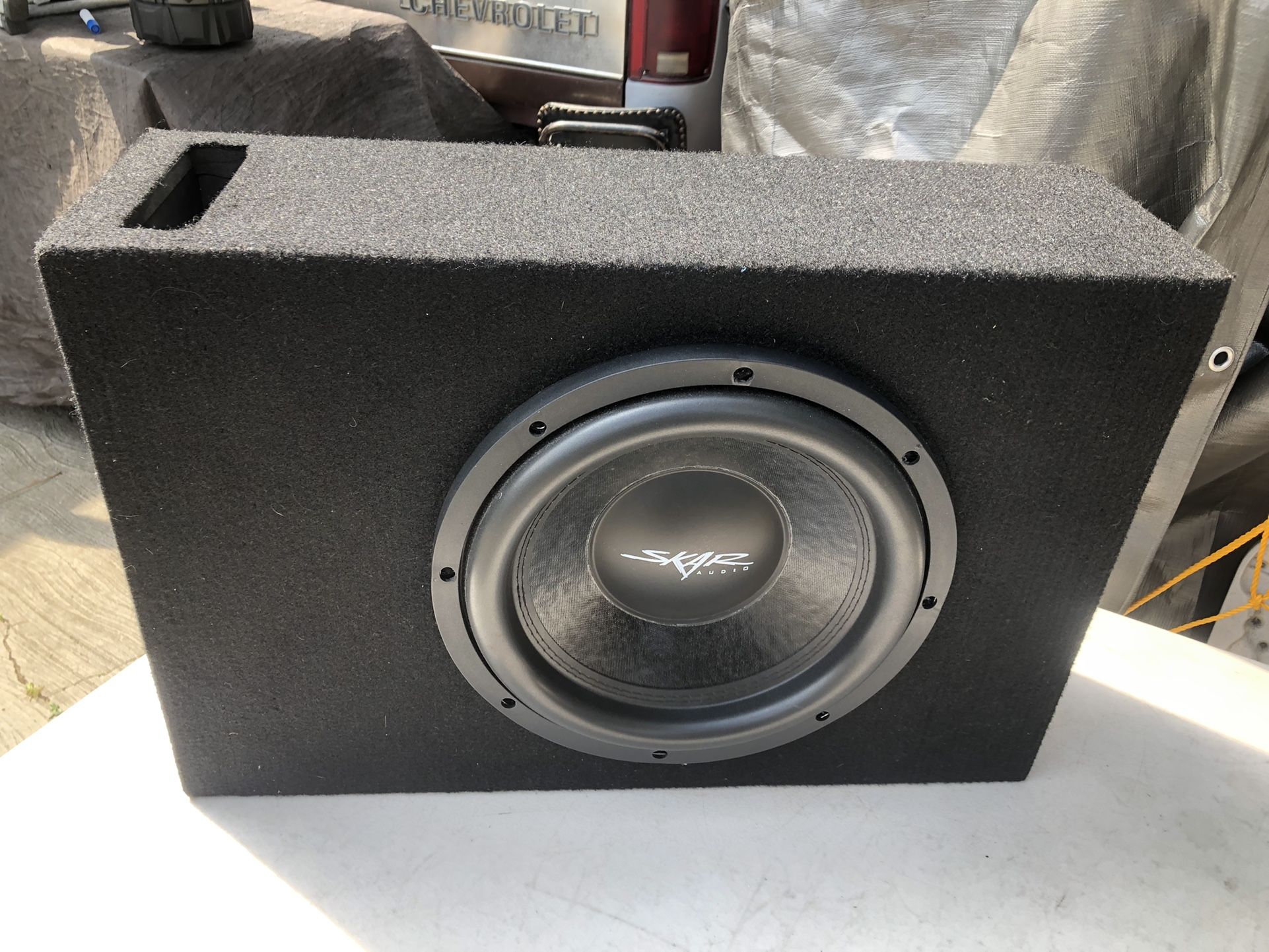 Skar Audio VD-12 D2 12" 800W Max Power Dual 2 Ohm Shallow Mount Car Subwoofer Subwoofer Measurements Cut-out Diameter: 11.3" Mounting Depth 4.92" Tot