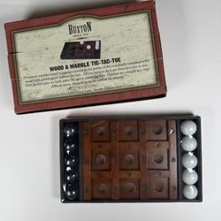 🔥 Vintage Wood Tic Tac Toe Game | Marble Set | $18 | Gift Idea
