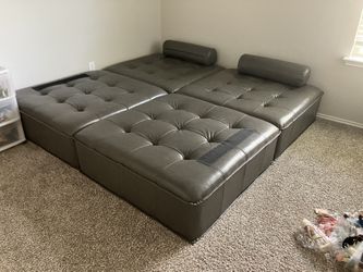 Leather Couch Sofa Bed