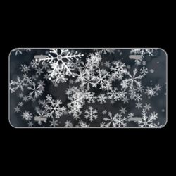 License Plate Novelty Car Front Snowflake Snow Christmas Advent