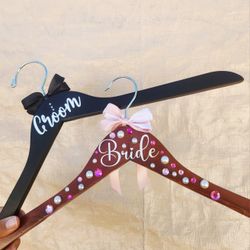 Custom Wedding Hanger Set