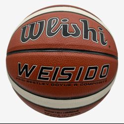 Pelota Wlishi Pro Basketball. BPelota de basketball de piel, Leather basketball, exceptional grip.