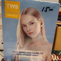 Tws- True Wireless Earbuds With Power Bank 