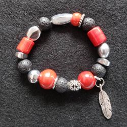Men's handmade stretch bracelet