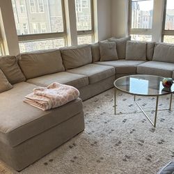 5 Piece Chaise Sectional Couch