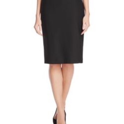 J.Crew Pencil Straight skirt size 10 Textured 97% Cotton Workwear casual Black