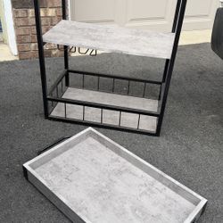 Bar Cart, 3 Tier Bar Cart Portable Tray