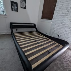 Used(Like New)Alvin Wave Like LED Bed Frame Twin Size