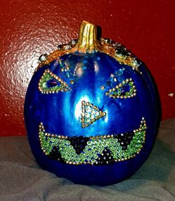 Jeweled Halloween Pumpkin Decoration