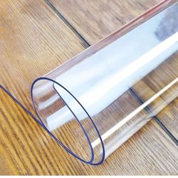 2mm Thick 44 x 96 Inch Clear Table Cover Protector, Plastic Table Protector for Dining Room Table, Clear Tablecloth Protector, Table Pads for Dining R