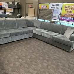 New Big Grey Soft Sectional 