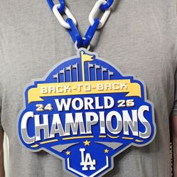 Dodgers Back To Back Champions Medallion And Chain