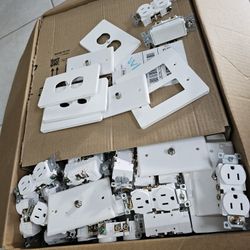 Full Box Of Outlets/light Switched/plates